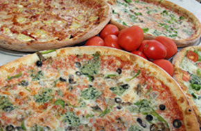 Thin crust pizzas